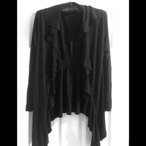 INC Black Open Front Cardigan